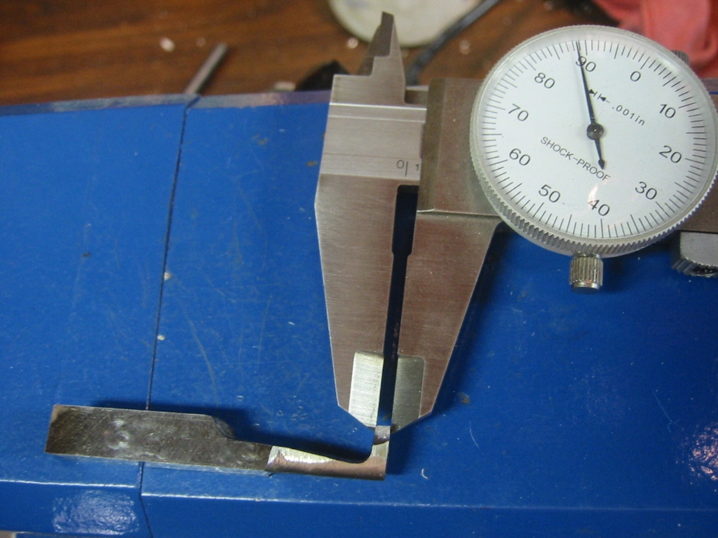 Checking the groove bit.