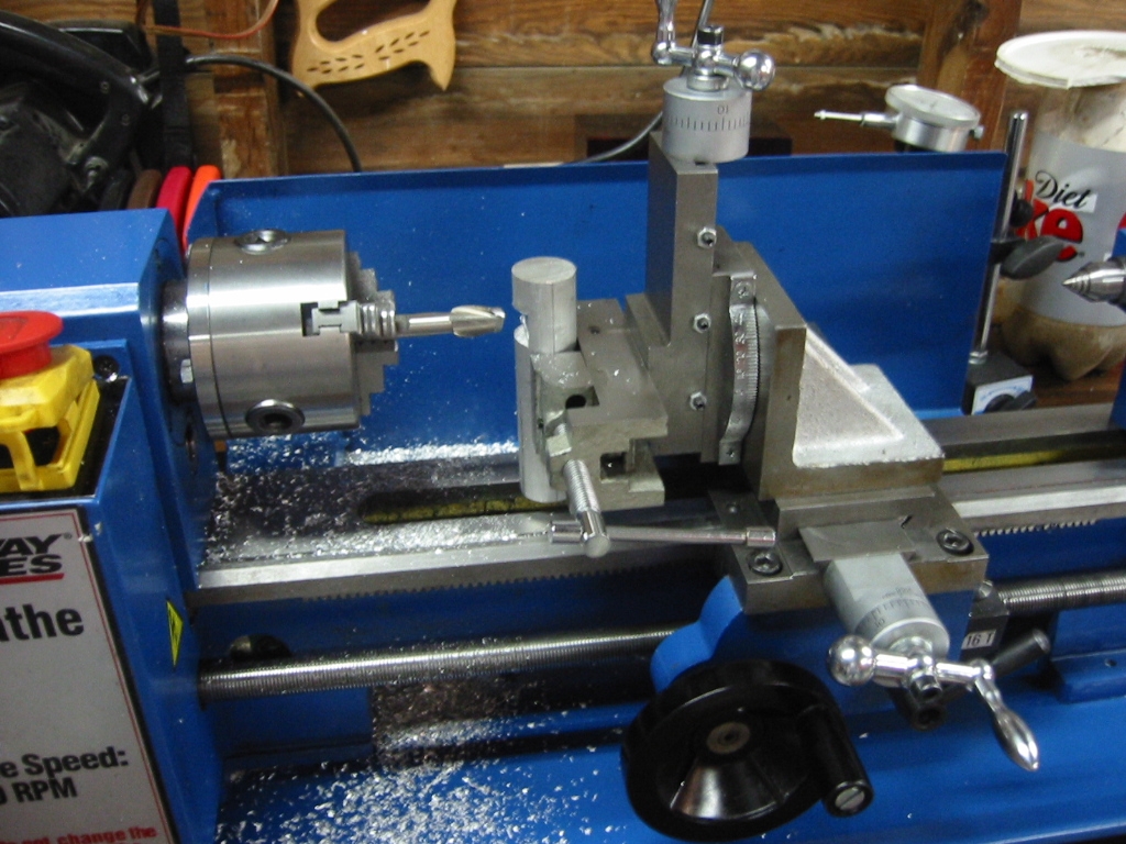Mini-Lathe setup as a mill.