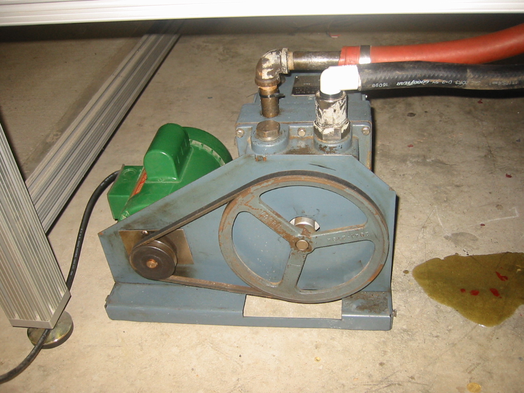 1 HP, Welch vacuum pump.
