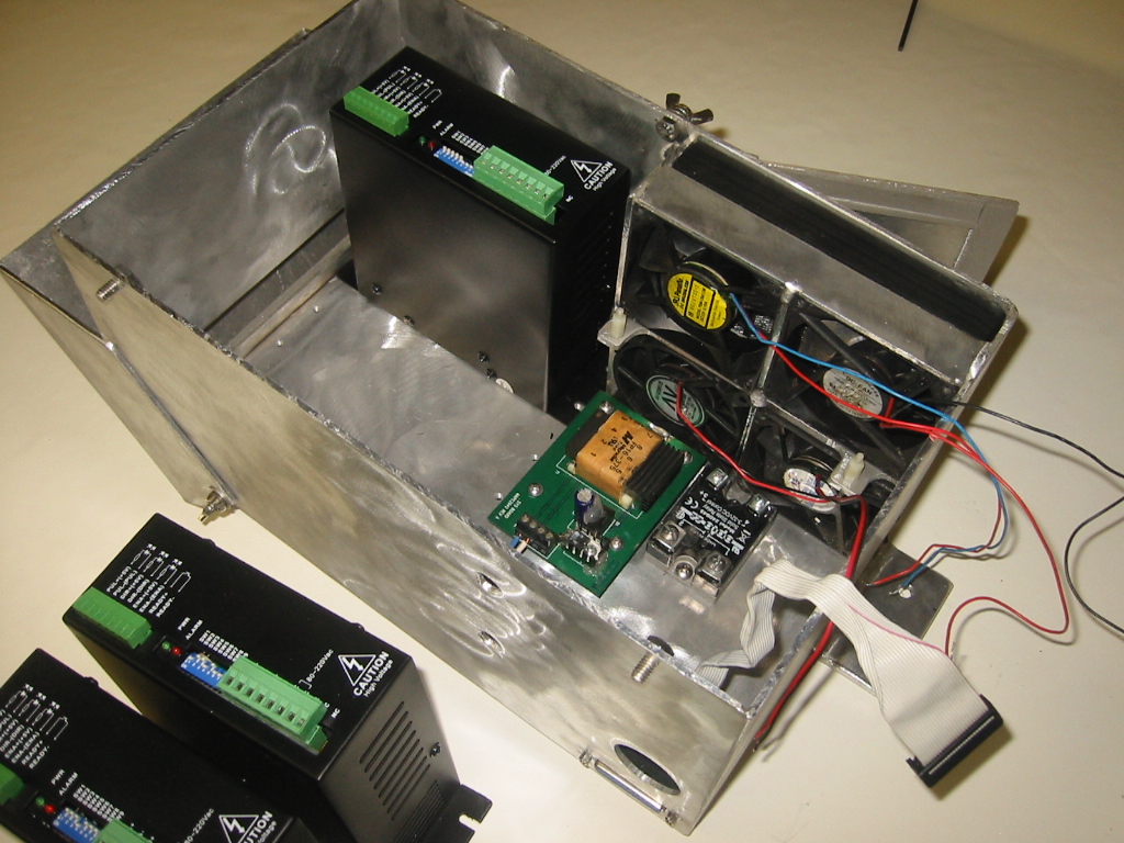 Cooling fans and filter.