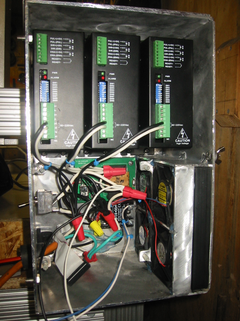 Power switch and drivers installed.