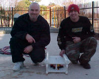 My son Carl and I pose with Bob.
