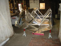 A frame is placed 2 inches inside the side of the hull.
