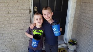 The Cox boys with their Thermal Mugs