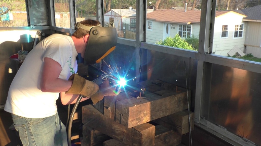 Chris Faith's first time welding ever!
